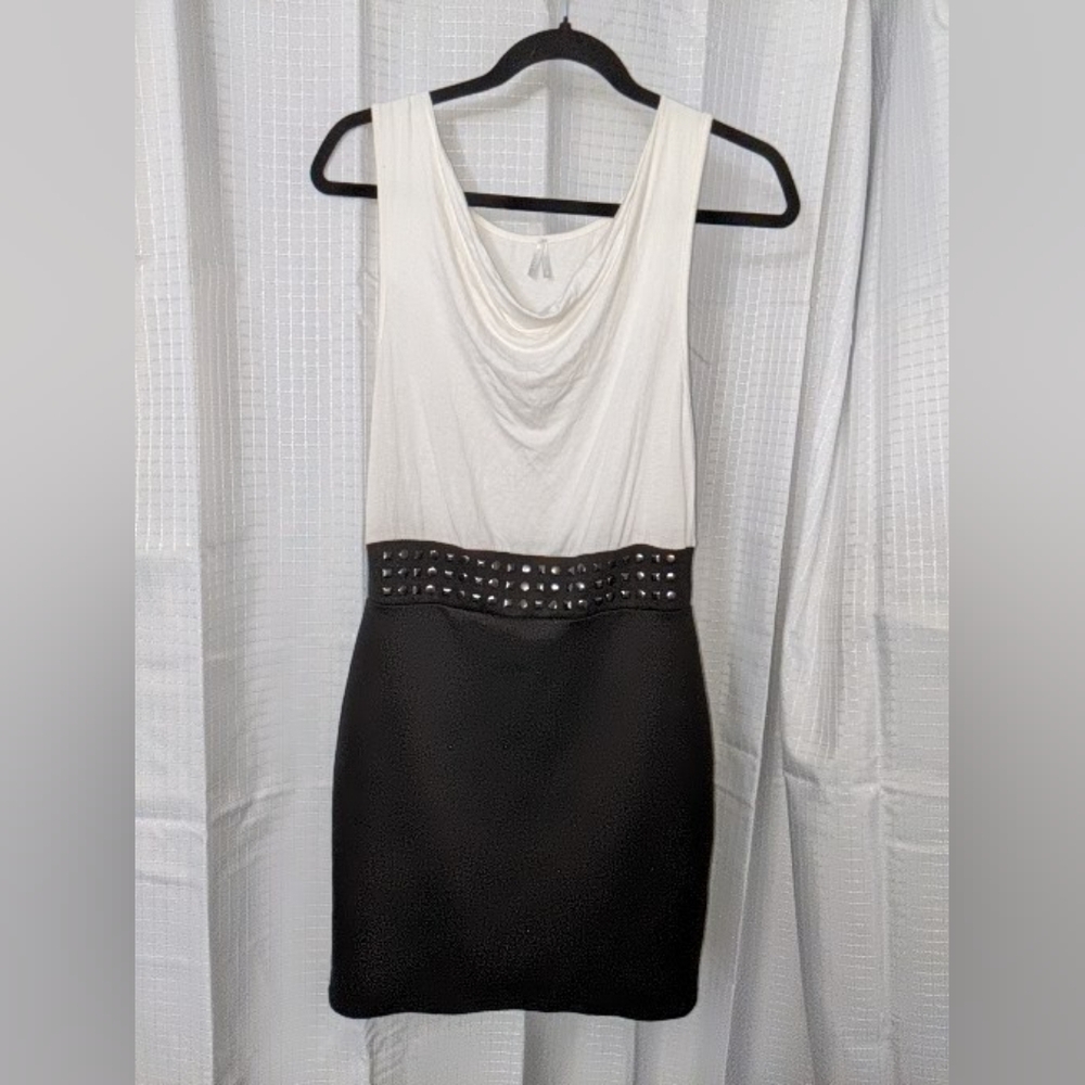 Max Studio Black and White Studded Dress Size S